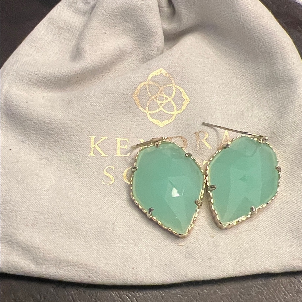 Kendra Scott Mint Green Drop Earrings
